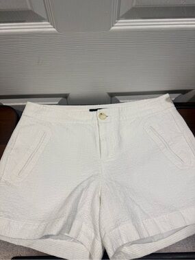 Banana Republic White Textured Shorts